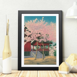 Kawase Hasui Prints Ueno Kiyomizudo Temple, Tokyo 1928 by Kawase Hasui Ukiyo-e Vintage Poster, Modern Print, Hasui Woodblock, Japan art