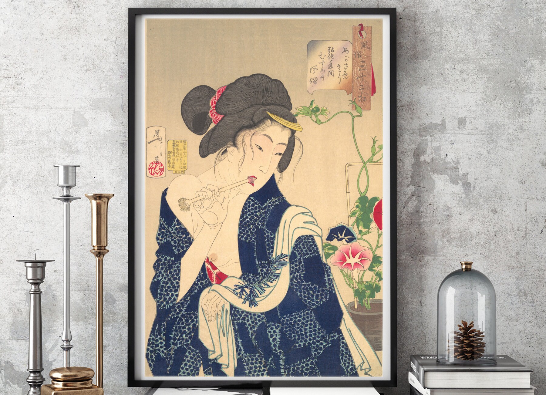 Ukiyo-e Prints Ukiyo e Beatutiful Women Series by Tsukioka Yoshitoshi Japan Poster Woodblock Japan prints