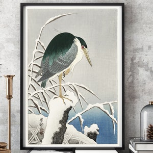 Shoson Ohara Ukiyo e Prints Unknown Bird by Shoson Ohara Ukiyo-e Vintage Poster, Art Print Poster, Japanese Woodblock Prints