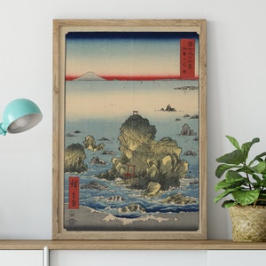 Ukiyo-e Print by Utagawa Hiroshige (Ando)- from Fuji 36 Views Japan Poster Woodblock Japan prints, ukiyo e prints, ukiyo e prints, ukiyo e