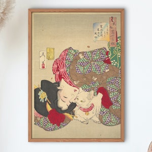 Ukiyo-e Prints Ukiyo e Beatutiful Women Series by Tsukioka Yoshitoshi Japan Poster Woodblock Japan prints, ukiyo e prints