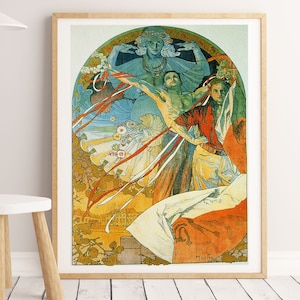 Alphonse Mucha Art Nouveau Print - Alphonse Mucha Print Art Nouveau Poster, Vintage Poster, Alphonse Prints, Mucha Poster