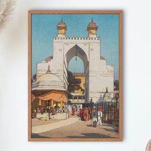 Yoshida Hiroshi High Gate in Ajmer, from the India and Southeast Asia Series 1931 Prints by Yoshida Hiroshi Woodblock Prints