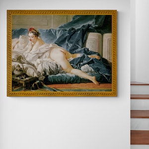 l&#39;Odalisque brune Par François Boucher Reproduction d&#39;art, The Brunette Odalisque by François Boucher Canvas Art Print Canvas Wall Art