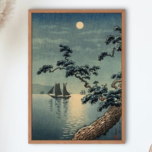 Tsuchiya Koitsu Ukiyo e Prints - Maiko Sea Shore 1936 by Tsuchiya Koitsu, Japanese modern Ukiyo e prints, Japanese Woodblock Printing