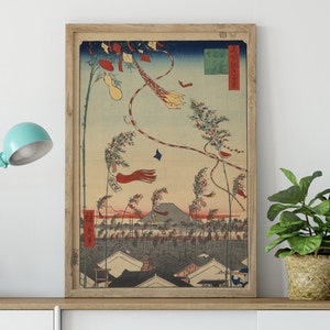 Ukiyo-e Print by Utagawa Hiroshige (Ando)- from One Hundred Famous Views of Edo Japan Poster Woodblock Japan prints, ukiyo e prints