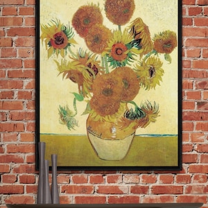 Van Gogh Print - Sunflowers by Vincent Van Gogh, Vincent Van Gogh Canvas Print, Vincent Van Gogh Poster, Sunflowers Vincent Van Gogh