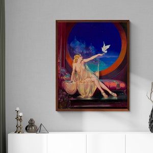 Sultana by Henry Clive Art Nouveau Art Decor Vintage Woman Portrait Poster Canvas Print Wall Art,  Sultana Painting Wall Decor