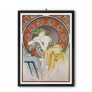Alphonse Mucha Art Nouveau Print - Alphonse Mucha Print Art Nouveau Poster, Vintage Poster, Alphonse Prints, Mucha Poster
