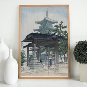 Kawase Hasui Prints Zentsû-ji Temple in Sanuki Province 1937 by Kawase Hasui Hasui Woodblock Japan Print Hasui Kawase, Japan Woodblock Print