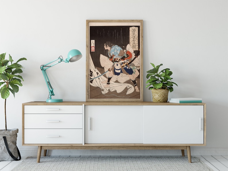 Ukiyoe Prints Ukiyo E Samurai by Tsukioka Yoshitoshi Japan Poster