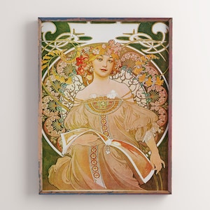 Alphonse Mucha Art Nouveau Print - Alphonse Mucha Print Art Nouveau Poster, Vintage Poster, Alphonse Prints, Mucha Poster