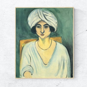Henri Matisse Woman in Turban (Lorette) Art Print Poster, High Quality Henri Matisse art Painting, Matisse prints, Modern Wall Art