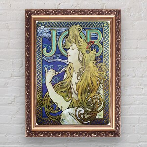 Alphonse Mucha Art Nouveau Print-Champenois Imprimeur autorstwa Alphonse Mucha Print Art Nouveau plakat, Alphonse Prints, Mucha Poster