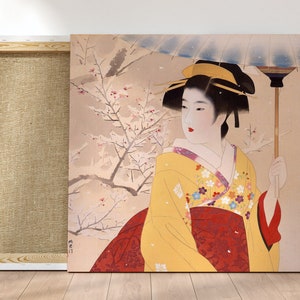Shinsui Ito Ukieyo e Prints Beauty in the Snow 1949 by Shinsui Ito Ukiyo-e Vintage Poster, Japanese Woodblock Painting, Japan Prints
