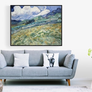 Landscape from Saint-Rémy Poster Print by Vincent Van Gogh, Vincent Van Gogh Canvas Print, Vincent Van Gogh Poster, Landscape Van Gogh