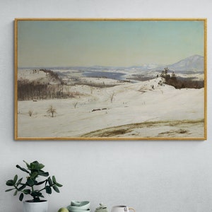 Blick von Olana im Schnee, 1873 von Frederic Edwin Church Kunstdruck Reproduktion, Blick von Olana im Schnee, Kunst auf Leinwand