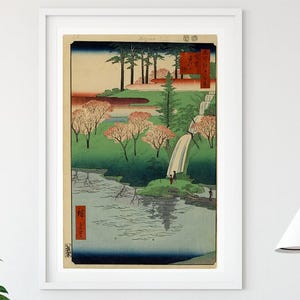 Utagawa Hiroshige Ukiyo-e Print – Berömda vyer av Edo Japan Canvas Reproduktion