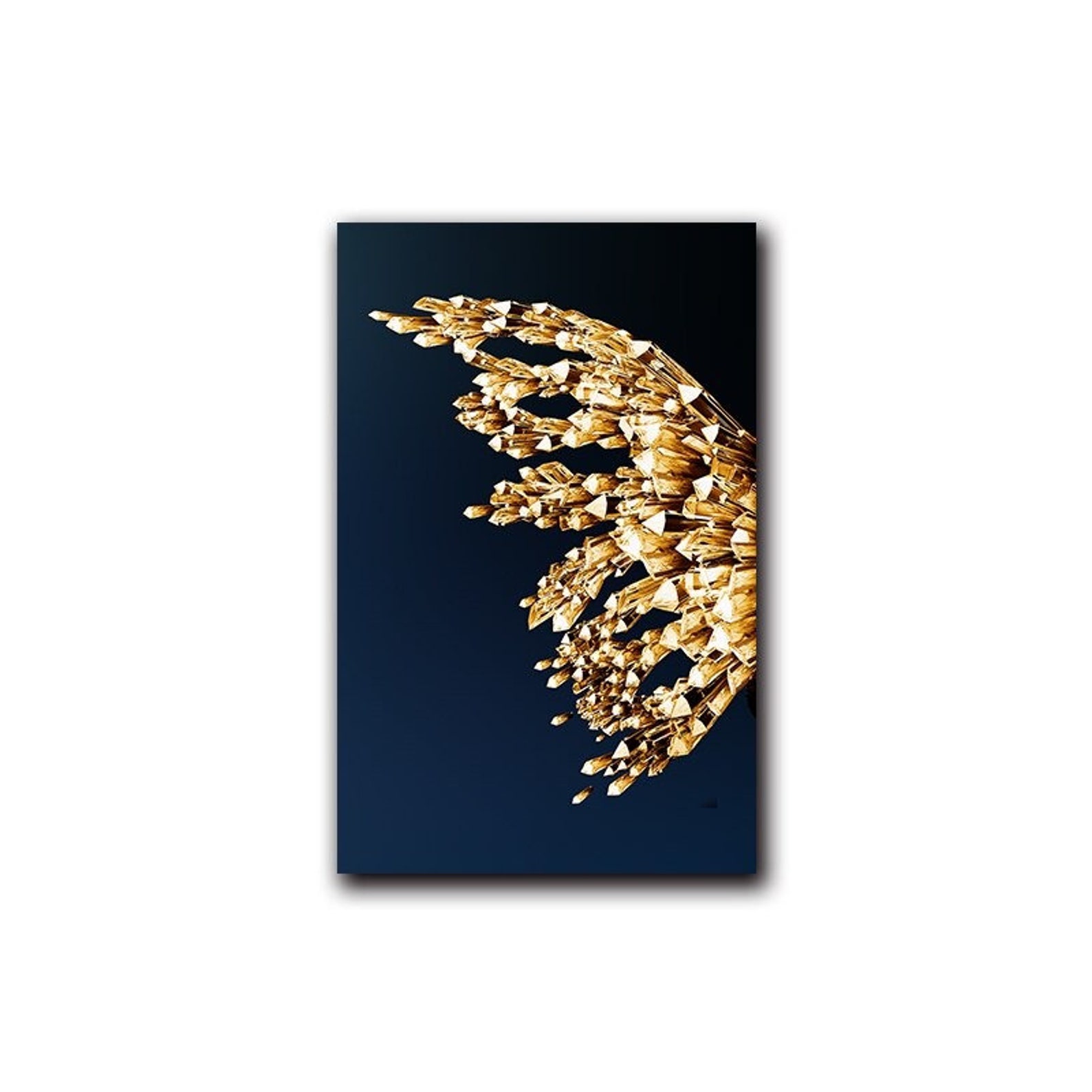 Set of 2 Abstract Gold Butterfly Wall Decor Abstract Canvas Etsy