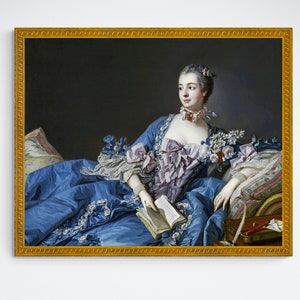 Madame de Pompadour (Jeanne-Antoinette Poisson, 1721 - 1764) Par François Boucher Reproduction d&#39;art, François Boucher Canvas Wall Art