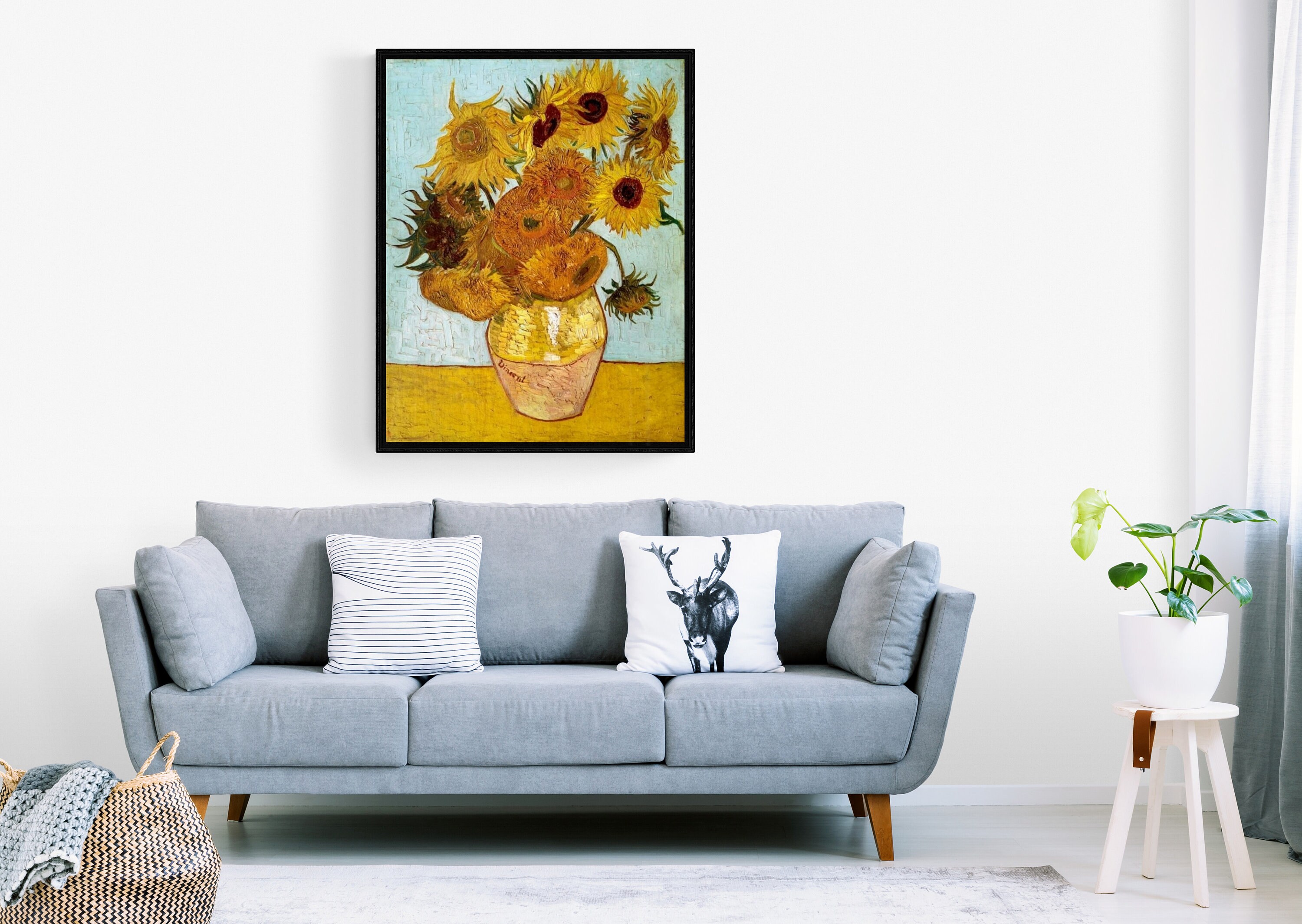ゴッホのプリント - ヴィンセント・ヴァン・ゴッホのひまわり