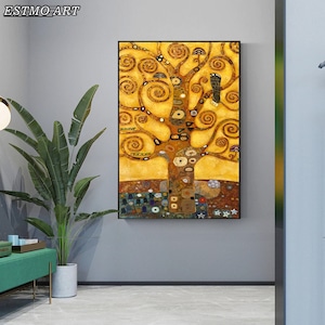 Gustav Klimt Art Print - Tree Of Life, Klimt Prints Klimt Reproduction Housewarming Gift Idea Kimt Poster Nursery Decor Glimt Wall Art