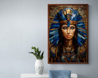 クレオパトラ エジプト王女 - エジプト美術 - キャンバスに手描きされ