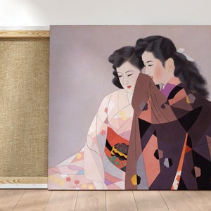 Shinsui Ito Ukieyo e Prints Sprint 1952 by Shinsui Ito Ukiyo-e Vintage Poster, Japanese Woodblock Painting, Japan Prints
