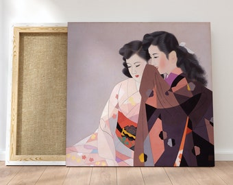 伊藤深水作「花火」日本美術版画、木版画、ジクレー、版画、美術