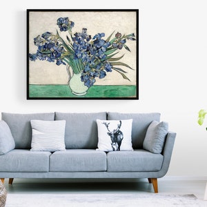 Van Gogh Print - Irises, 1890 by Vincent Van Gogh, Vincent Van Gogh Canvas Print, Vincent Van Gogh Poster, Irises Van Gogh