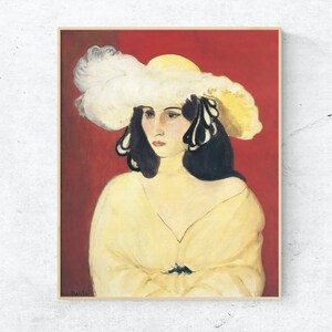 Henri Matisse The White Feather Art Print Poster, High Quality Henri Matisse art Painting, Matisse prints, Modern Wall Art