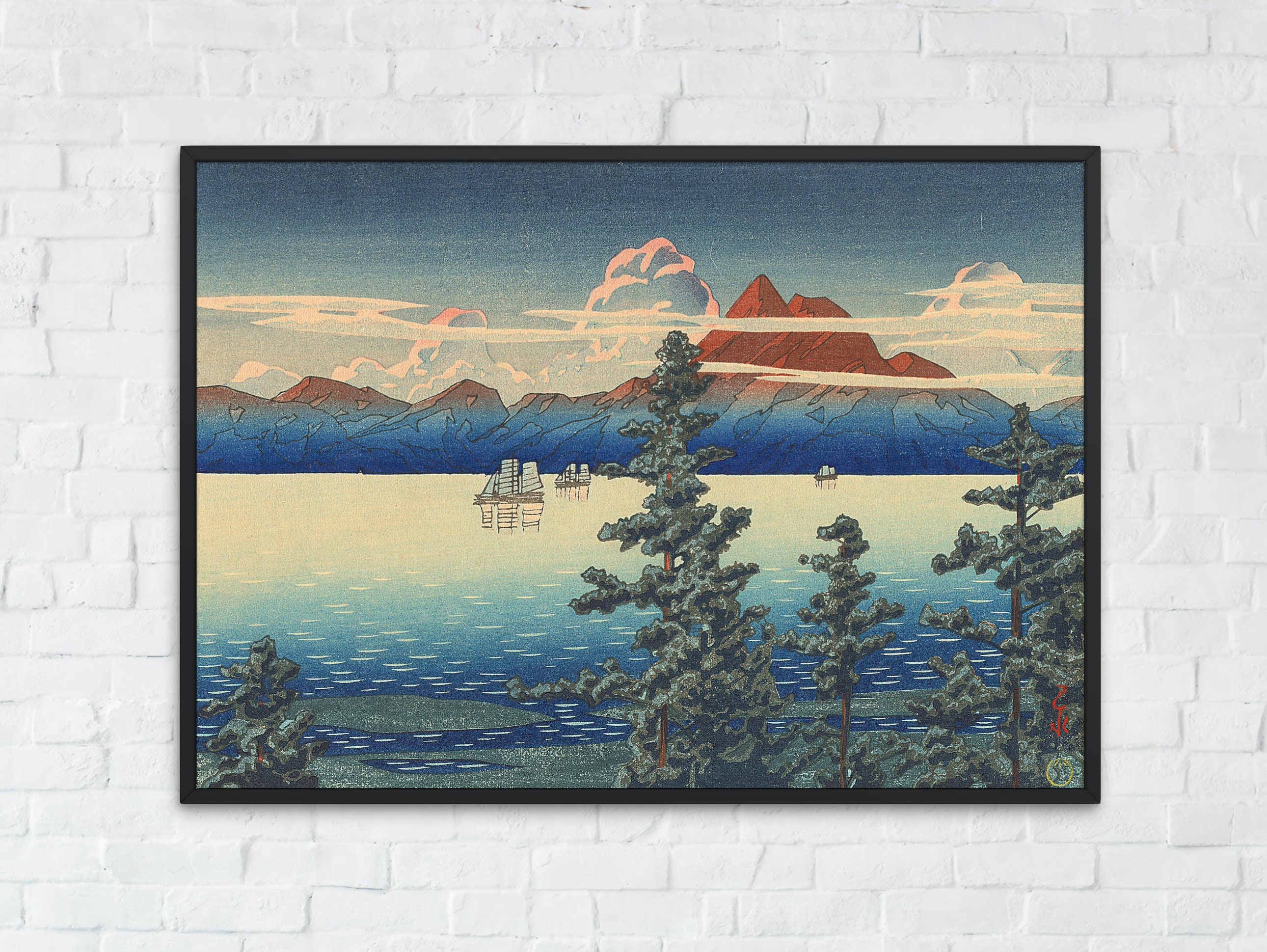 版画 onchanmant Kawase Hasui Prints Mountain Unzen, Hizen 1927 by Kawase