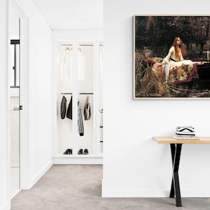 The Lady of Shalott by John William Waterhouse, English Pre-Raphaelite Poem Painting Archival Giclée Fine Art Print Home Decor