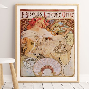 Alphonse Mucha Art Nouveau Print - Alphonse Mucha Print Art Nouveau Poster, Vintage Poster, Alphonse Prints, Mucha Poster