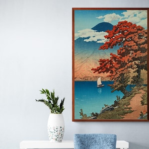 Kawase Hasui Prints Lake Chuzenji at Nikko by Kawase Hasui Hasui Woodblock Japan Print Hasui Kawase, Japan Woodblock Print