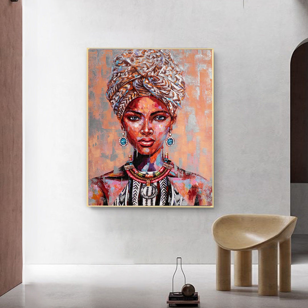 African Art African Beautiful Woman Canvas Print Decor - Etsy