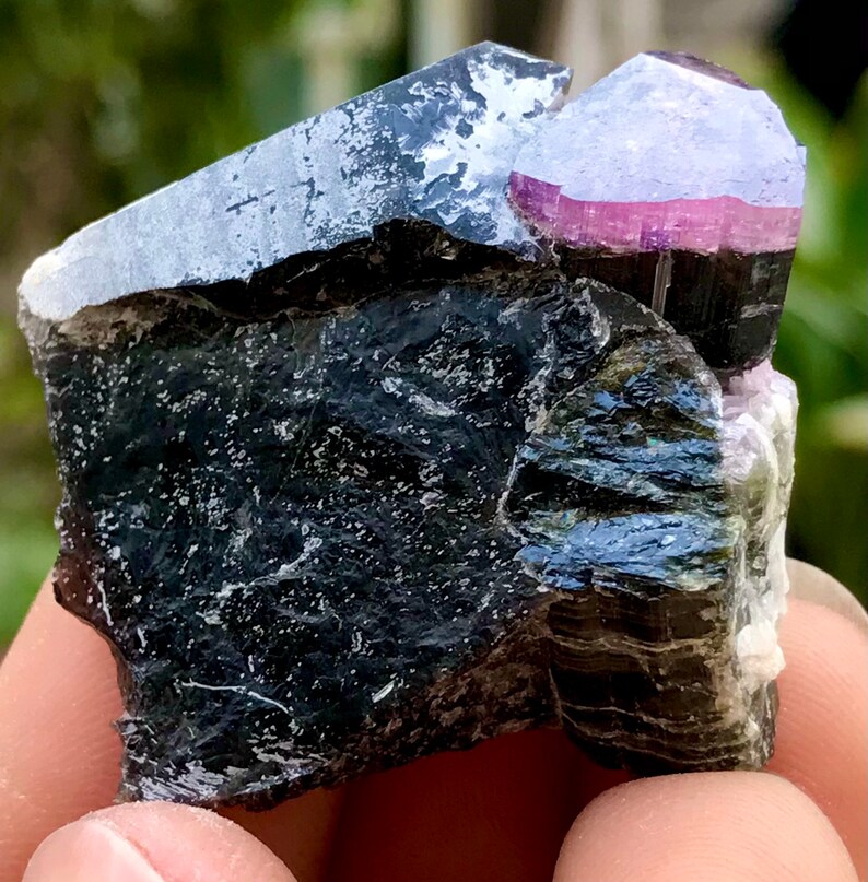 119 Carats Top Quality Amazingly Damage Free Fabulous Bi Color Open Pink Cap Tourmaline Healing Specimen