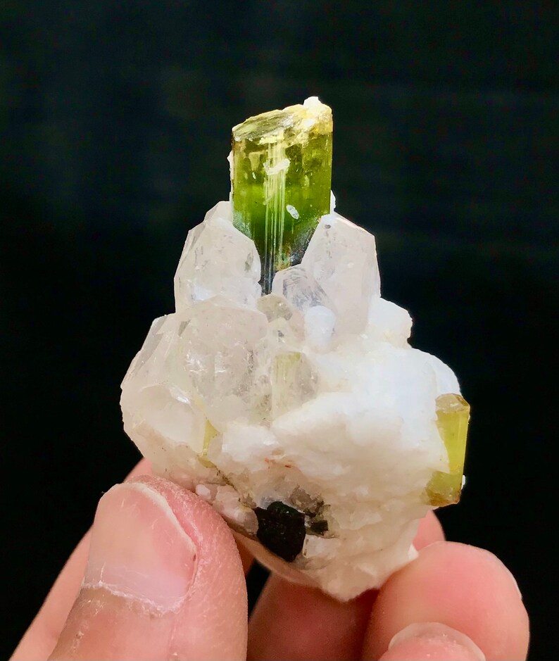 194 Carats Top Quality Rare Shape Complete Damage Free Open Green Color Tourmaline Specimen