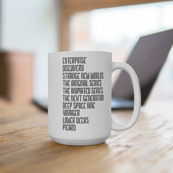 Star Trek Shows Ceramic Mug- the Original Series, Enterprise, Discovery,  the Next Generation, Deep Space Nine, Voyager and Picard - Etsy