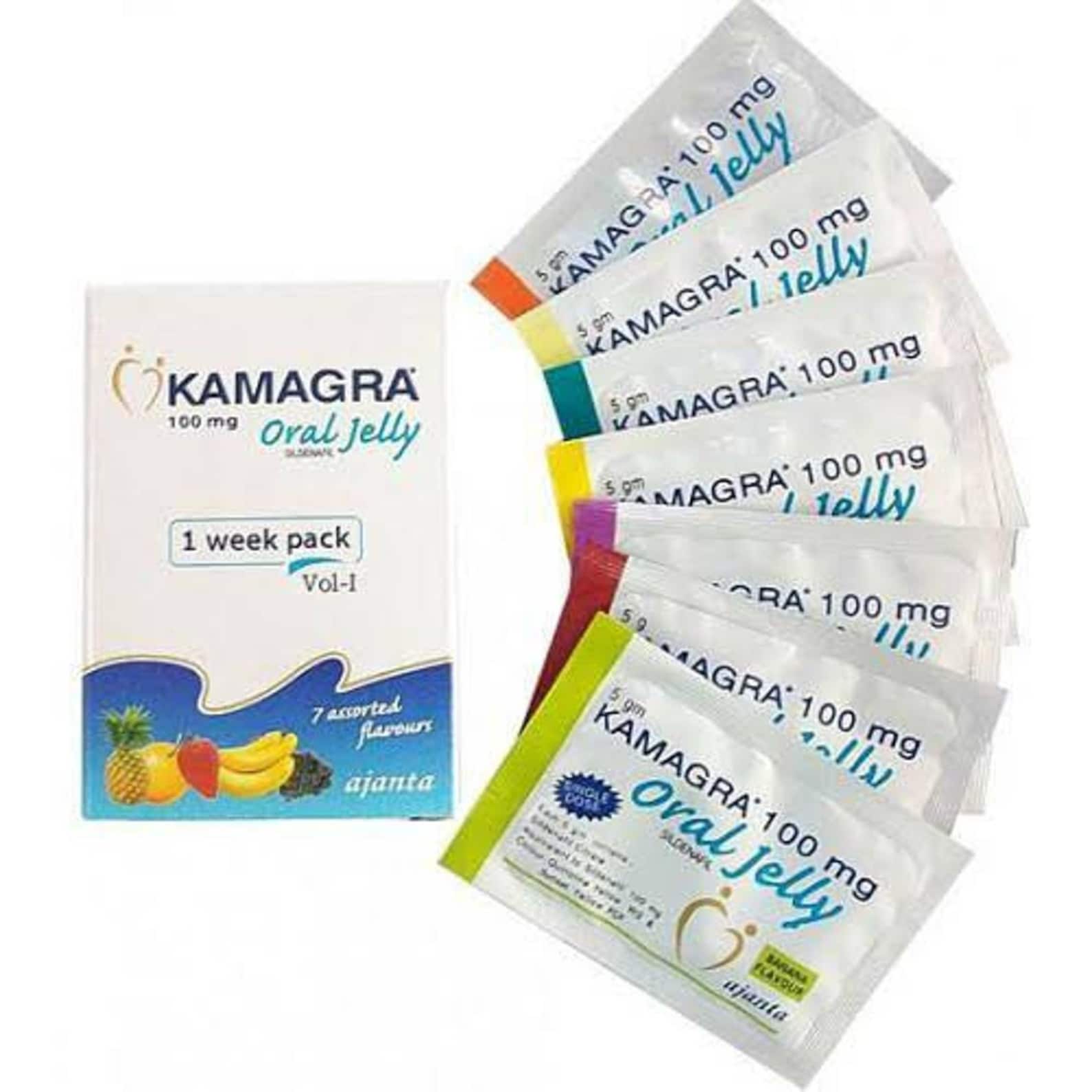 Kamagra Oral Jelly Gel 100 mg x 7 sachets x 1 boîte Kamagra | Etsy