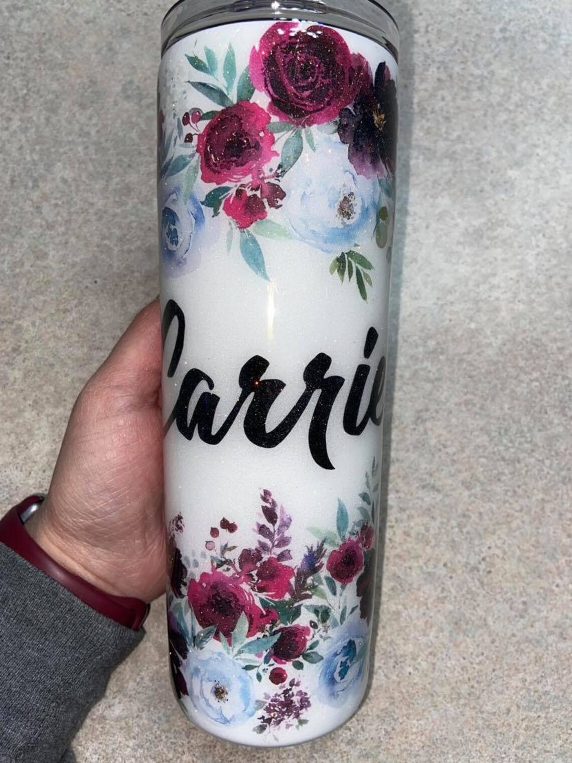 Custom floral wrap tumbler Etsy