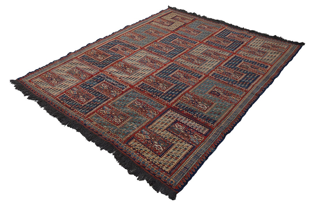 Sileh Rug Contemporary Hand Woven Sileh Design Wool Soumak Kilim - Etsy