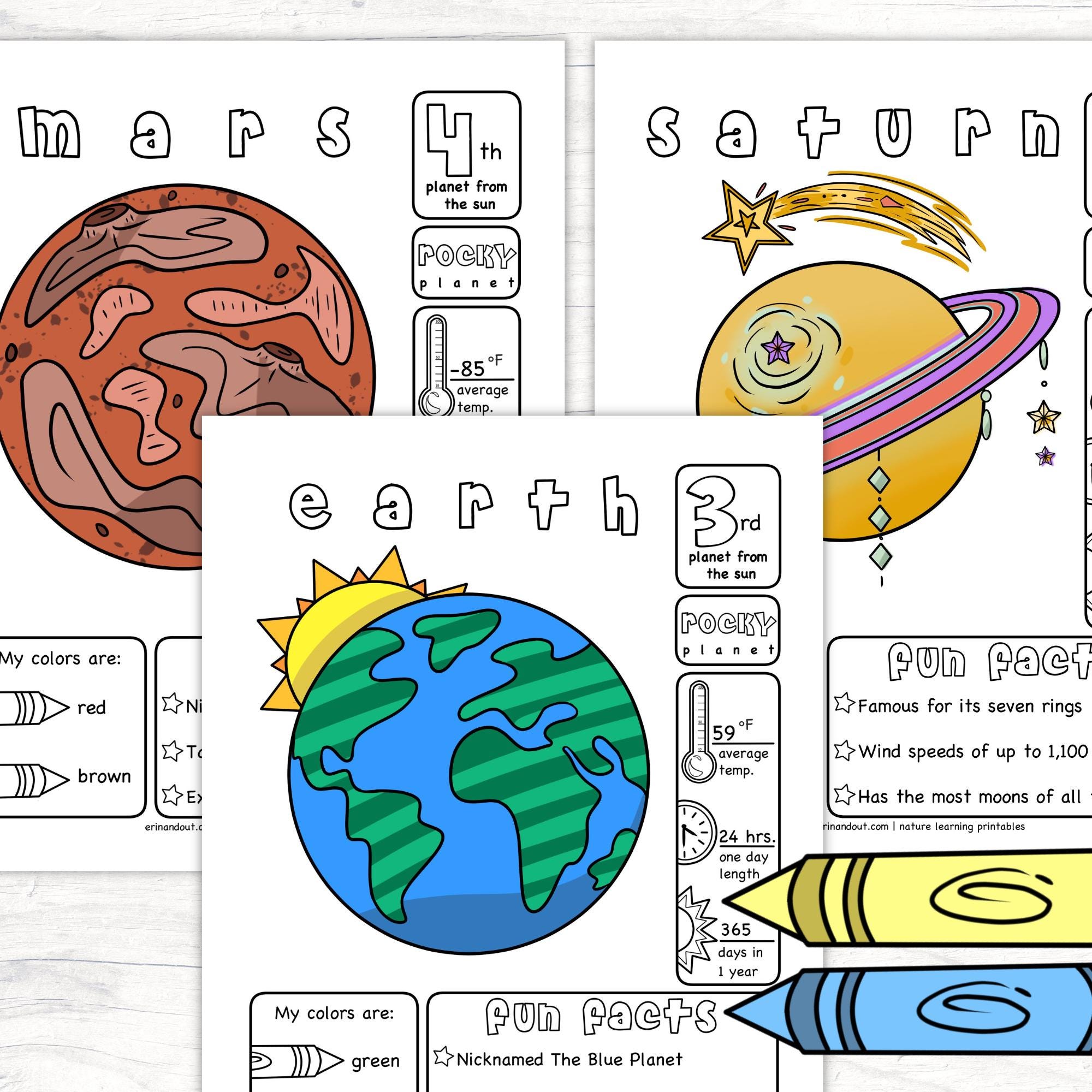 Planet Coloring Pages for Kids, Solar System Activity, Planet Worksheet ...