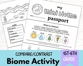 Biome Habitat Lesson Printable for Kids Nature Learning Montessori Homeschool Curriculum Instant Download