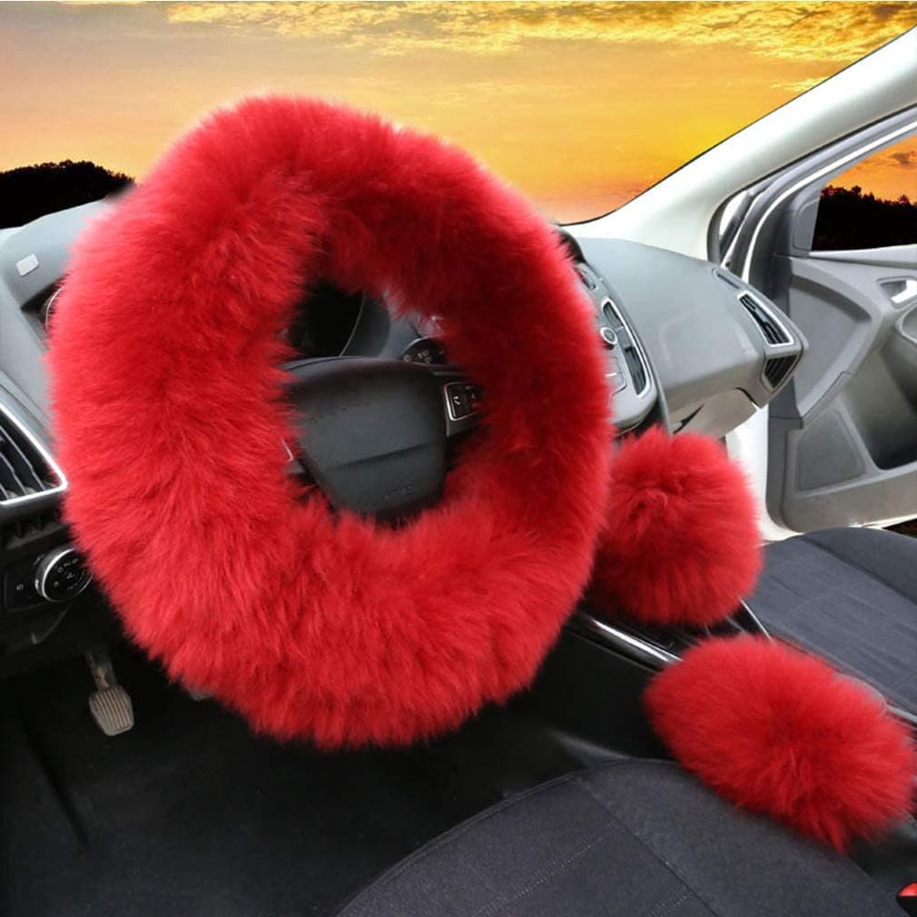 Fluffy Steering Wheel Cover FREE Fluffy Handbrake Cover & | Etsy