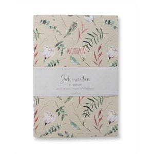 Cuaderno cuaderno de bocetos diario floral estampado primaveral DIN A5 papel de alta calidad respetuoso con el medio ambiente 44 páginas en blanco