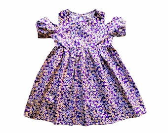 PDF cold shoulder dress 1-8 years old