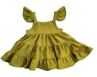 PDF 1-10 years old tier dress and gathered dress for little girls, summer dress sewing pattern