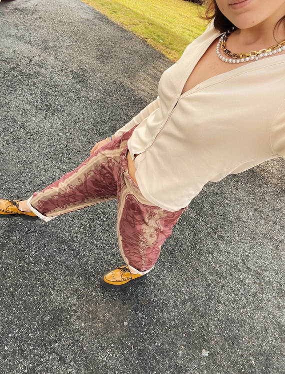 Vintage Liz Claiborne Floral Two Tone Pants, Y2K F