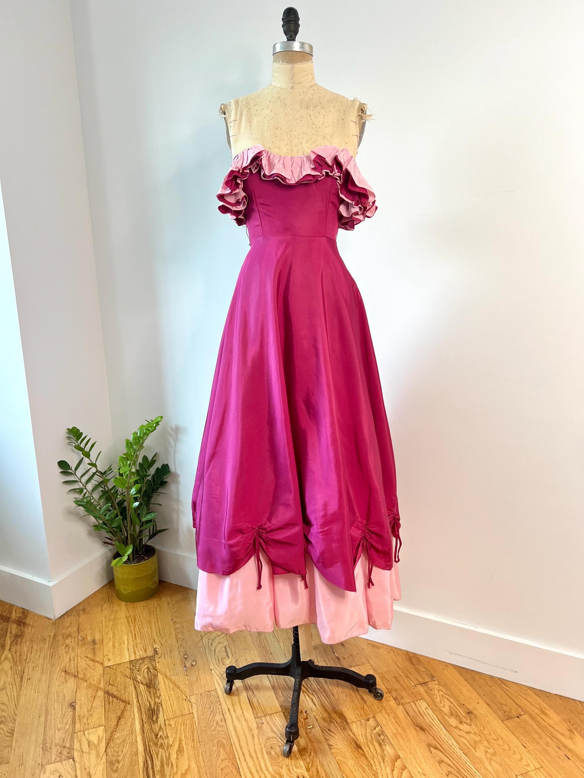 Pink 1970s Prom Dresses Pink 80s Prom Dress Hong Kong